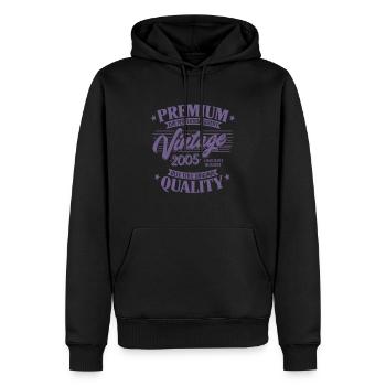 Vintage 2005 Geburtstag Sprüche - Männer Premium Bio Hoodie - Schwarz - Vorne - Nico (187cm)