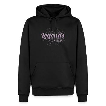Millésime 1963 Anniversaire Légende Dictons Rétro - Sweat à capuche Premium bio Homme - noir - Devant - Nico (187cm)