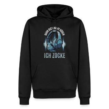 Kann Dich Nicht Hören Ich Zocke - Gaming Headset - Männer Premium Bio Hoodie - Schwarz - Vorne - Nico (187cm)