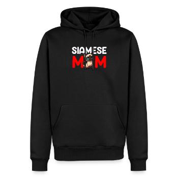 siamese cat - Männer Premium Bio Hoodie - Schwarz - Vorne - Nico (187cm)