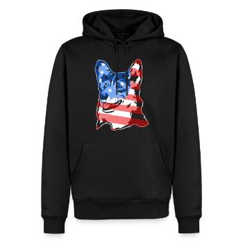 Pembroke Welsh Corgi Pembroke Welsh Corgi Flag - Men’s Premium Organic Hoodie - black - Front - Nico (187cm)