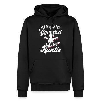 Gymnastique amusante pour les filles - Sweat à capuche Premium bio Homme - noir - Devant - Nico (187cm)