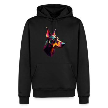 Dobermann Dobermänner Hund Hunde Welpe Dobermann - Männer Premium Bio Hoodie - Schwarz - Vorne - Nico (187cm)