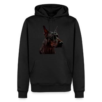 Doberman Dobermans Chien Chiens chiot Doberman - Sweat à capuche Premium bio Homme - noir - Devant - Nico (187cm)