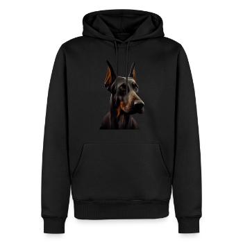 Doberman Dobermans Chien Chiens chiot Doberman - Sweat à capuche Premium bio Homme - noir - Devant - Nico (187cm)