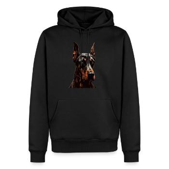 Dobermann Dobermänner Hund Hunde Welpe Dobermann - Männer Premium Bio Hoodie - Schwarz - Vorne - Nico (187cm)