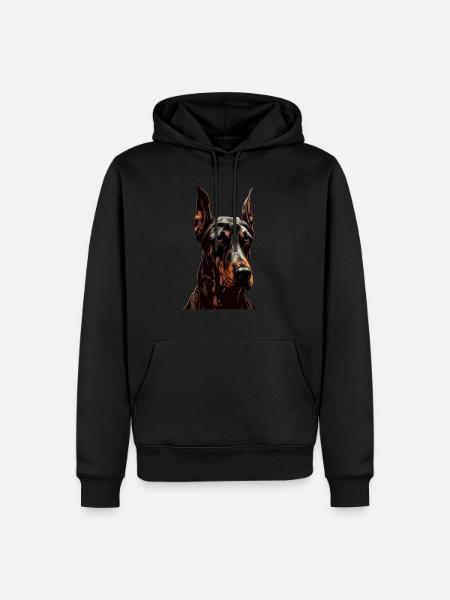 Dobermann Dobermänner Hund Hunde Welpe Dobermann - Männer Premium Bio Hoodie - Schwarz