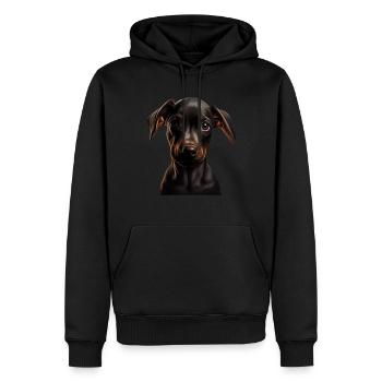 Dobermann Dobermänner Hund Hunde Welpe Dobermann - Männer Premium Bio Hoodie - Schwarz - Vorne - Nico (187cm)