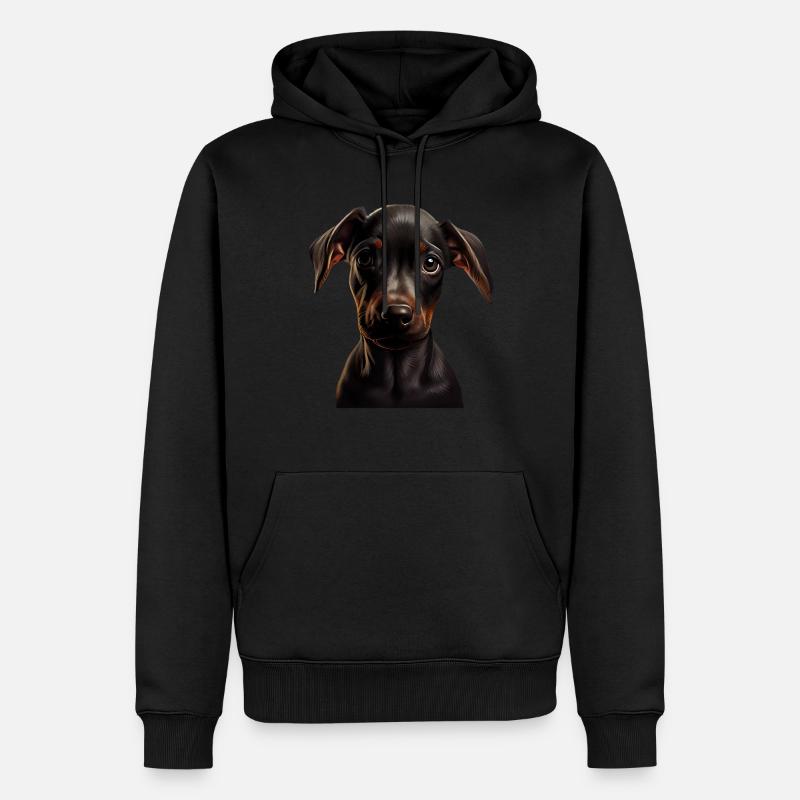 Dobermann Dobermänner Hund Hunde Welpe Dobermann - Männer Premium Bio Hoodie - Schwarz