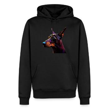 Dobermann Dobermänner Hund Hunde Welpe Dobermann - Männer Premium Bio Hoodie - Schwarz - Vorne - Nico (187cm)