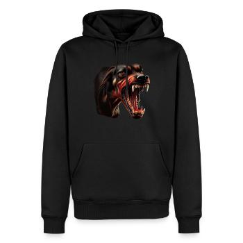Doberman Dobermans Chien Chiens chiot Doberman - Sweat à capuche Premium bio Homme - noir - Devant - Nico (187cm)
