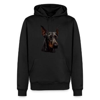 Dobermann Dobermänner Hund Hunde Welpe Dobermann - Männer Premium Bio Hoodie - Schwarz - Vorne - Nico (187cm)