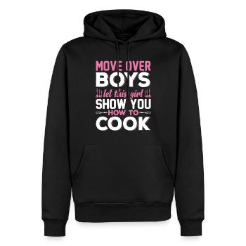 Move Over Boys Laissez cette fille vous montrer comment cuisiner - Sweat à capuche Premium bio Homme - noir - Devant - Nico (187cm)