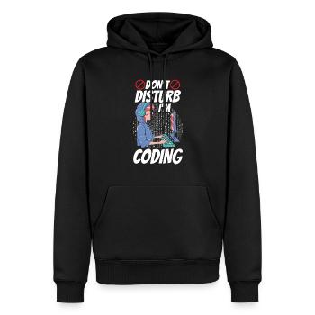Don't bother: I program Coding Coder - Men’s Premium Organic Hoodie - black - Front - Nico (187cm)