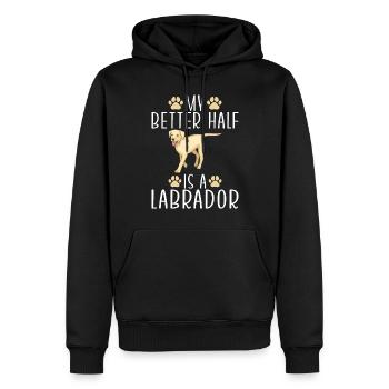 Cadeaux amoureux du Labrador - Sweat à capuche Premium bio Homme - noir - Devant - Nico (187cm)