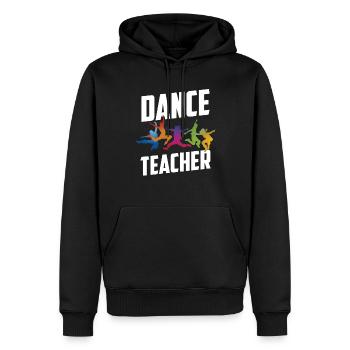 Professeur de danse Cours de danse Professeur de danse École de danse - Sweat à capuche Premium bio Homme - noir - Devant - Nico (187cm)