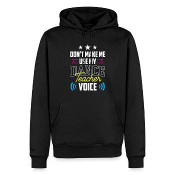 Mon professeur de danse Professeur de danse École de danse Professeur de danse - Sweat à capuche Premium bio Homme - noir - Devant - Nico (187cm)