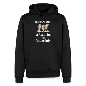 Charolais Rind I Frankreich Rinderzucht für - Männer Premium Bio Hoodie - Schwarz - Vorne - Nico (187cm)