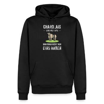 Charolais Rind I Frankreich Rinderzucht für - Männer Premium Bio Hoodie - Schwarz - Vorne - Nico (187cm)