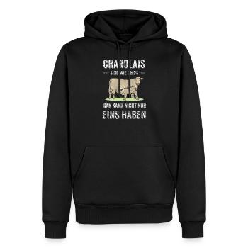 Charolais Rind I Frankreich Rinderzucht für - Männer Premium Bio Hoodie - Schwarz - Vorne - Nico (187cm)