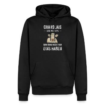 Charolais Rind I Frankreich Rinderzucht für - Männer Premium Bio Hoodie - Schwarz - Vorne - Nico (187cm)