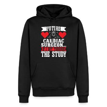 Herzchirurg Future Cardiac Surgeon Herzchirurgie - Männer Premium Bio Hoodie - Schwarz - Vorne - Nico (187cm)