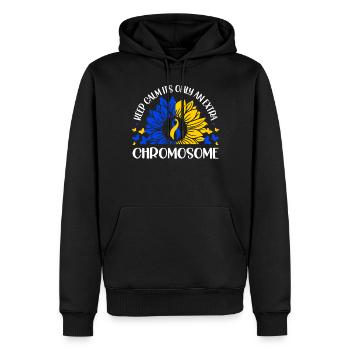 Bleiben Sie Ruhig, Es Ist Nur Eine Zusätzliche - Männer Premium Bio Hoodie - Schwarz - Vorne - Nico (187cm)