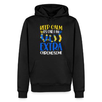 Bleiben Sie Ruhig, Es Ist Nur Eine Zusätzliche - Männer Premium Bio Hoodie - Schwarz - Vorne - Nico (187cm)