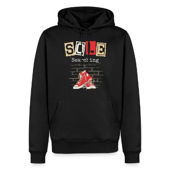 Semelle collectionneuse de chaussures sneakerhead - Sweat à capuche Premium bio Homme - noir - Devant - Nico (187cm)