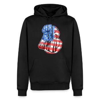 Poodle Poodle Flag - Men’s Premium Organic Hoodie - black - Front - Nico (187cm)