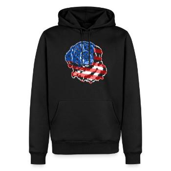 Saint Bernard Saint Bernard Flag - Men’s Premium Organic Hoodie - black - Front - Nico (187cm)