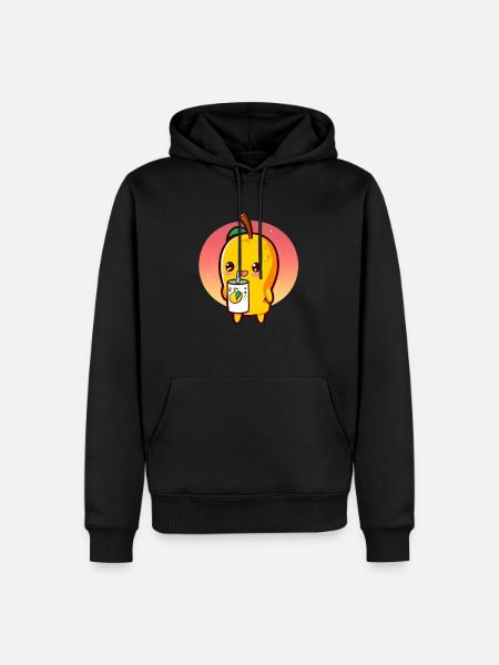 Refreshing mango enjoys mango juice - Men’s Premium Organic Hoodie - black