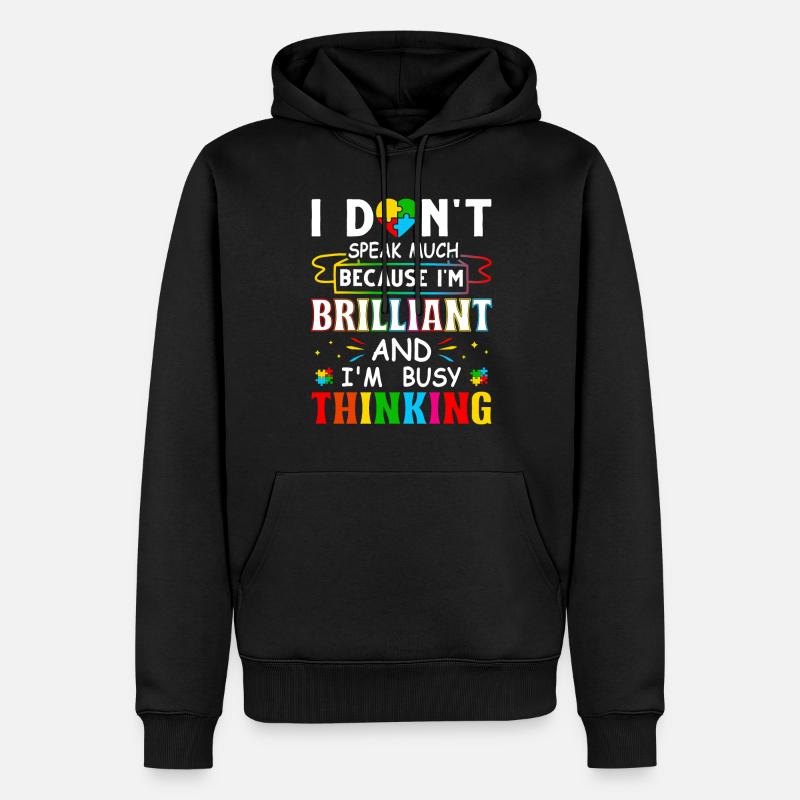 Autisme Autistes Garçons Filles - Sweat à capuche Premium bio Homme - noir