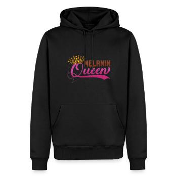 Melanin American Natural Afro - Männer Premium Bio Hoodie - Schwarz - Vorne - Nico (187cm)