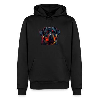Rottweiler Hund Hunde Welpe Hundehalter Rottweiler - Männer Premium Bio Hoodie - Schwarz - Vorne - Nico (187cm)