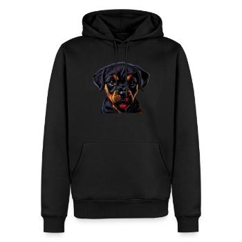 Rottweiler Hund Hunde Welpe Hundehalter Rottweiler - Männer Premium Bio Hoodie - Schwarz - Vorne - Nico (187cm)