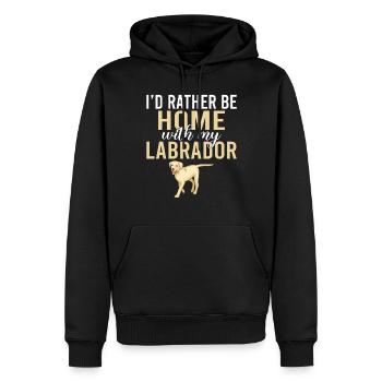 Labrador Liebhaber Geschenke - Männer Premium Bio Hoodie - Schwarz - Vorne - Nico (187cm)