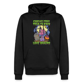 Chemielehrer Halloween-Lehrer - Männer Premium Bio Hoodie - Schwarz - Vorne - Nico (187cm)