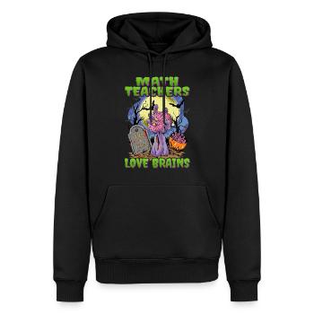 Mathe-Lehrer-Zombie-Hand Halloween - Männer Premium Bio Hoodie - Schwarz - Vorne - Nico (187cm)