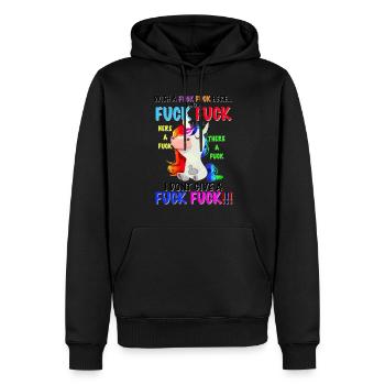 Ich Gebe Kein Lustiges Einhorn - Männer Premium Bio Hoodie - Schwarz - Vorne - Nico (187cm)