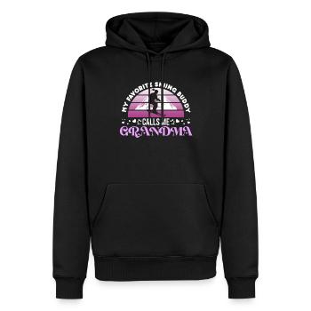 Skifahren Buddy Calls Me Grandma Ski Schnee - Männer Premium Bio Hoodie - Schwarz - Vorne - Nico (187cm)