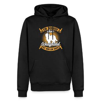 Ohne Schafpudel nur ein Haus Hütepudel - Männer Premium Bio Hoodie - Schwarz - Vorne - Nico (187cm)