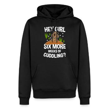 Murmeltier-liebhaber Keine Schatten-crew Wildtier - Männer Premium Bio Hoodie - Schwarz - Vorne - Nico (187cm)