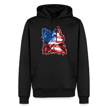Shetland Sheepdog Shetland Sheepdog Flag - Men’s Premium Organic Hoodie - black - Front - Nico (187cm)