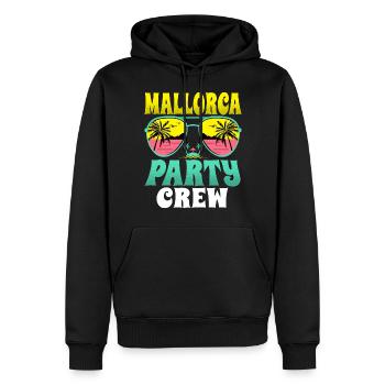 Majorque Party Crew - Sweat à capuche Premium bio Homme - noir - Devant - Nico (187cm)