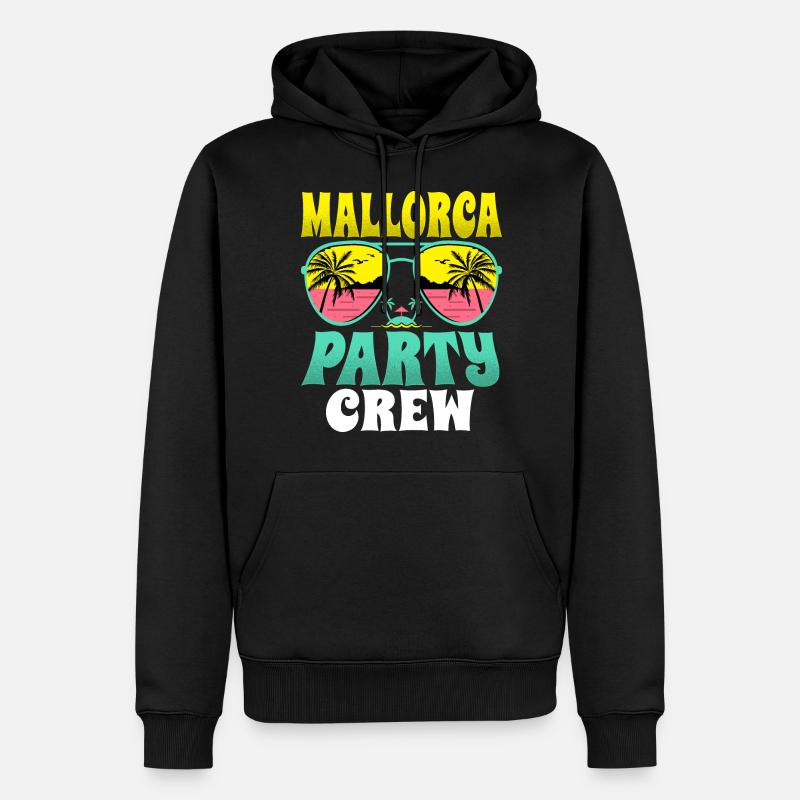 Majorque Party Crew - Sweat à capuche Premium bio Homme - noir