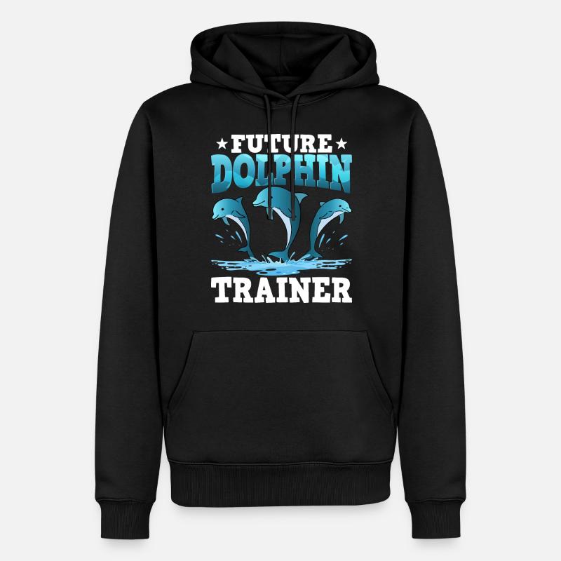 Futur dresseur de dauphins - Sweat à capuche Premium bio Homme - noir