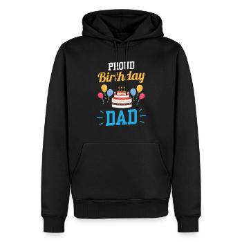 Stolzer Geburtstagspapa Papi Vater Geburtstag - Männer Premium Bio Hoodie - Schwarz - Vorne - Nico (187cm)