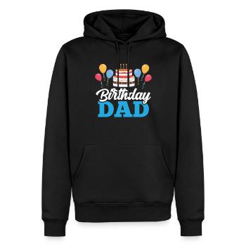 Anniversaire Daddy Party Daddy Dad - Sweat à capuche Premium bio Homme - noir - Devant - Nico (187cm)
