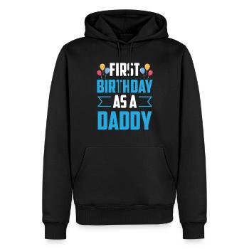 Erster Geburtstag Als Papi Party Papa Vater - Männer Premium Bio Hoodie - Schwarz - Vorne - Nico (187cm)